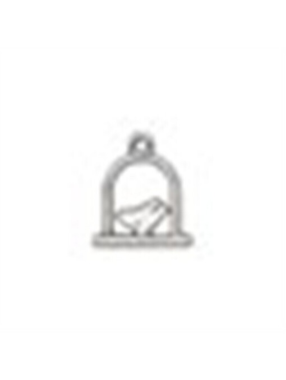 10 Antiqued Silver Pewter Bird on a Swing Charms Drops Pendants 15x14mm Bulk Lot